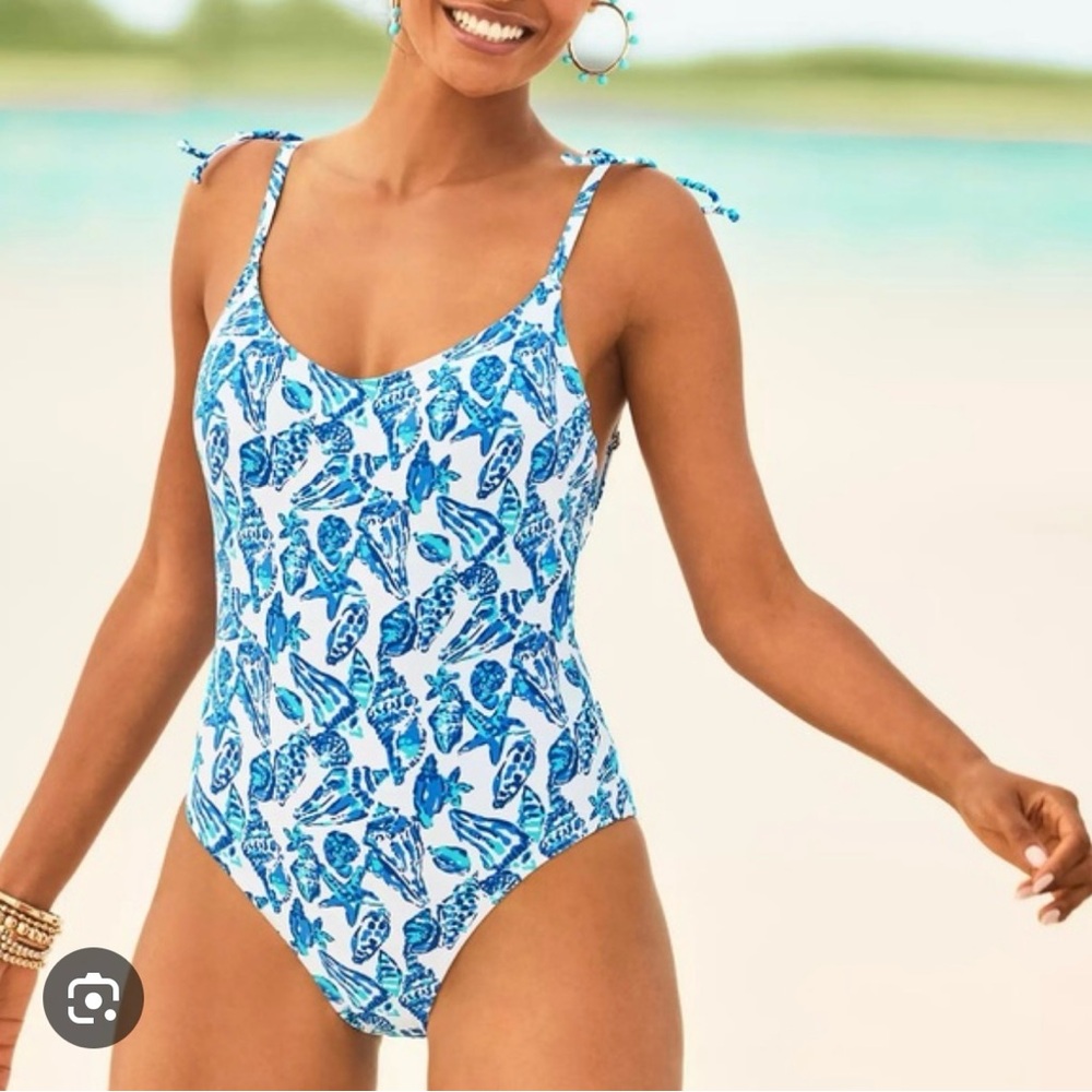 LILLY PULITZER LIMA ONE-PIECE SWIMSUIT BAREFOOT IN PARADISE NWT